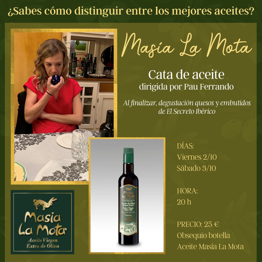 Cata de aceite en Masía La Mota